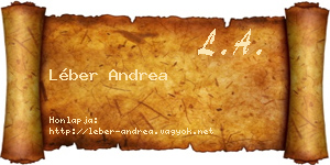 Léber Andrea névjegykártya