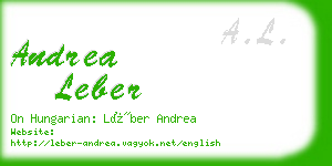 andrea leber business card
